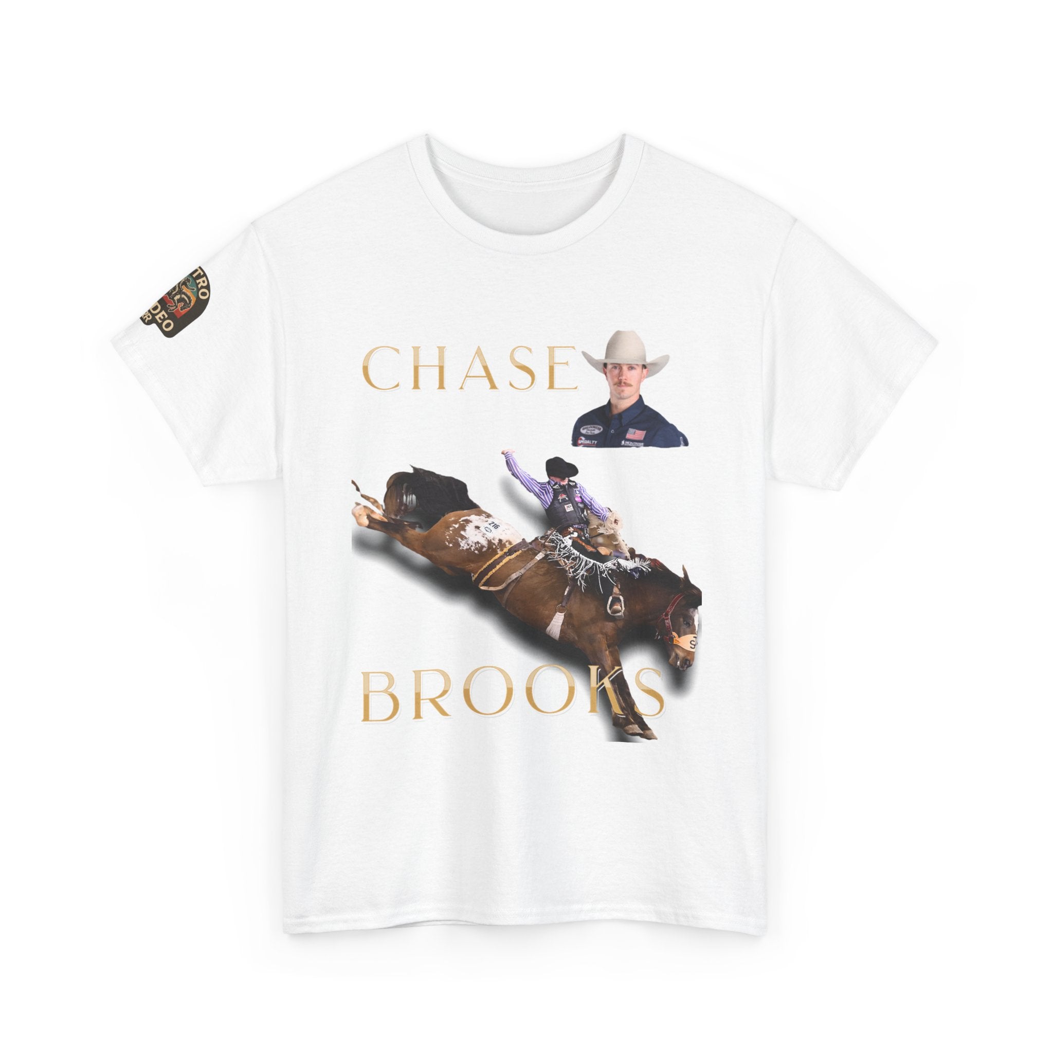 Chase Brooks Saddle Bronc T-Shirt | 6X NFR Qualifier Montana Cowboy Graphic T-Shirt