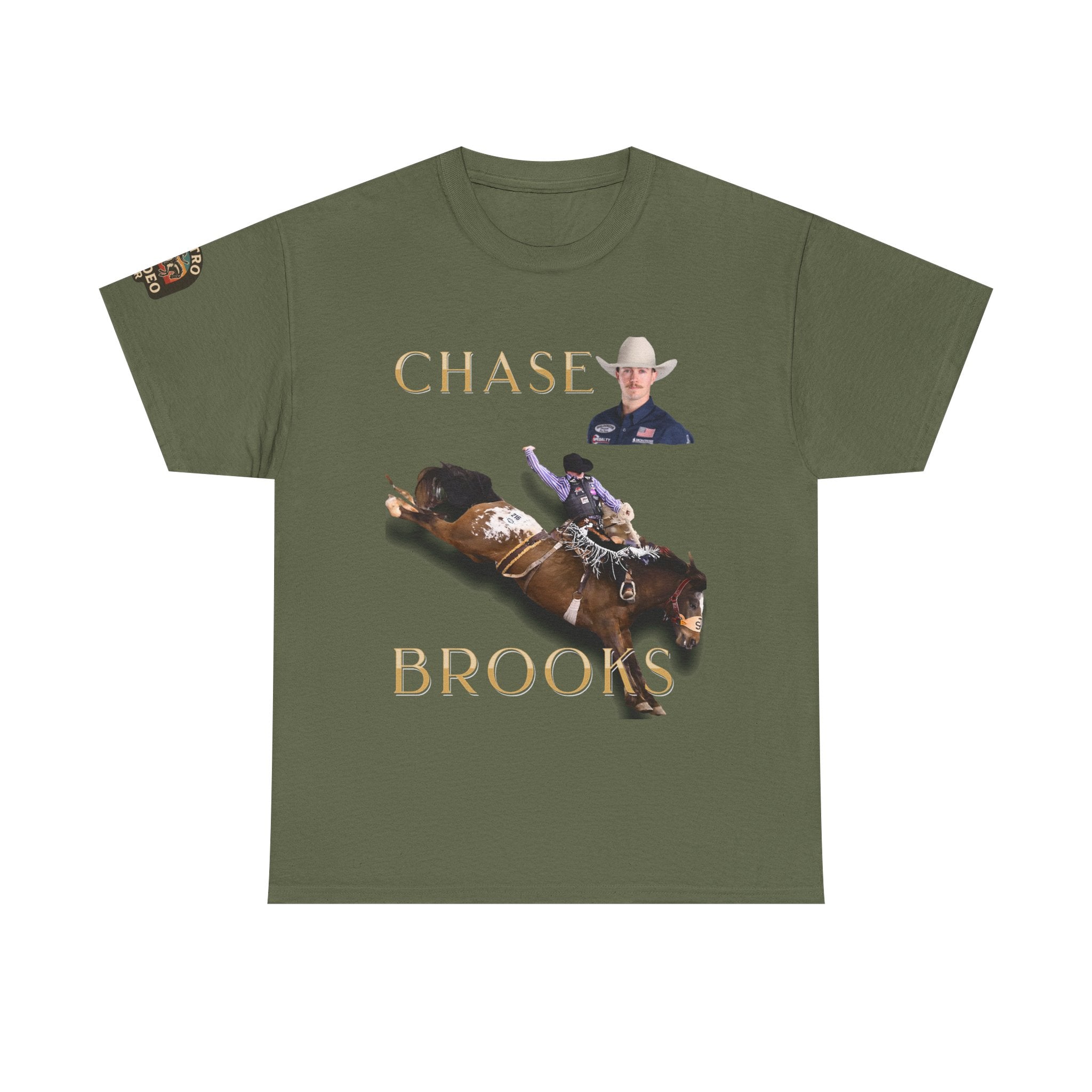Chase Brooks Saddle Bronc T-Shirt | 6X NFR Qualifier Montana Cowboy Graphic T-Shirt