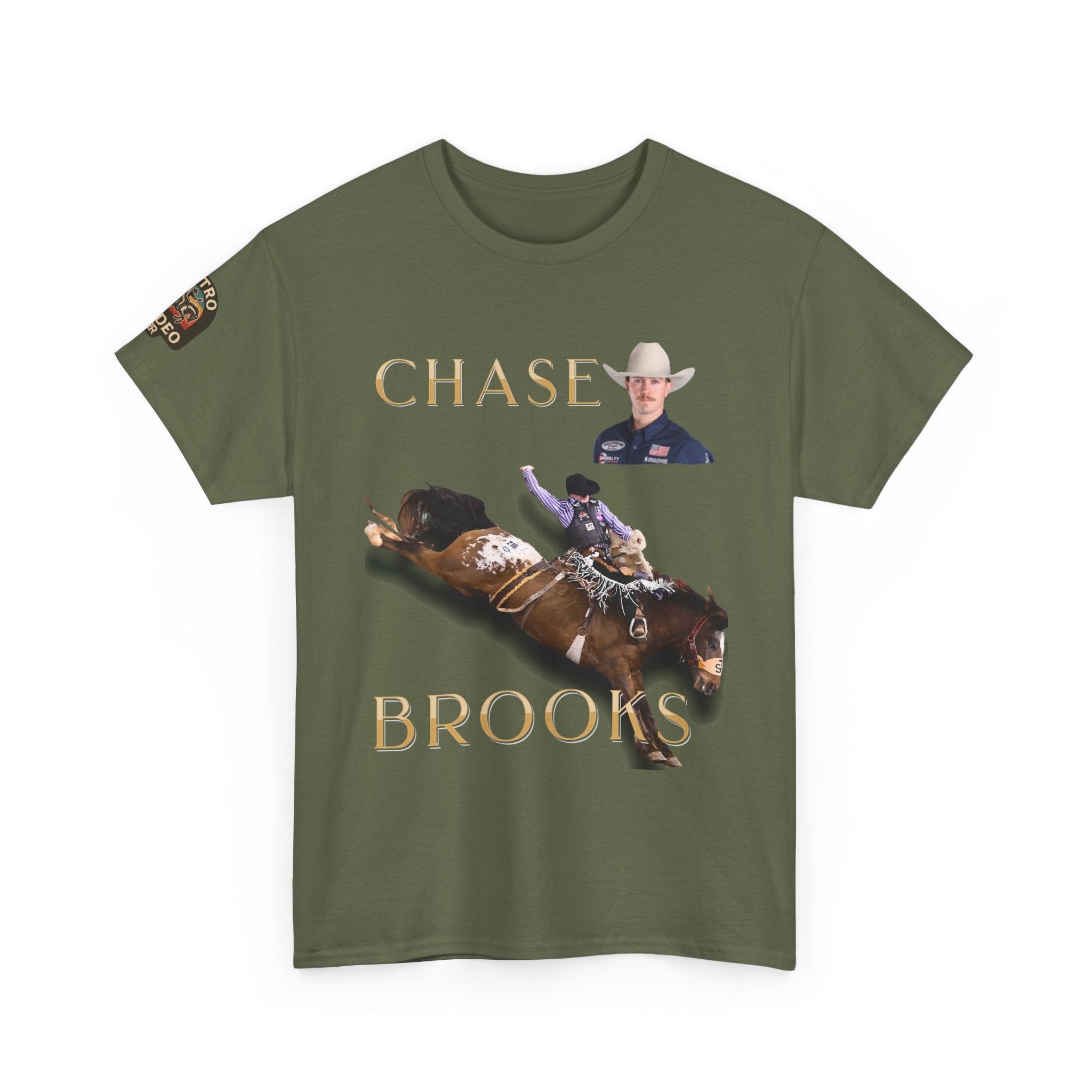 Chase Brooks Saddle Bronc T-Shirt | 6X NFR Qualifier Montana Cowboy Graphic T-Shirt